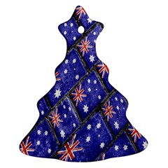 Australian Flag Urban Grunge Pattern Christmas Tree Ornament (two Sides) by dflcprints