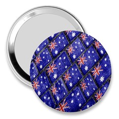 Australian Flag Urban Grunge Pattern 3  Handbag Mirrors by dflcprints