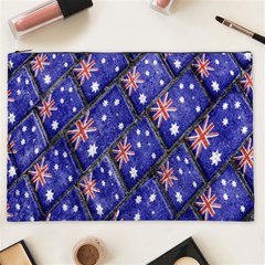 Australian Flag Urban Grunge Pattern Cosmetic Bag (xxl)  by dflcprints