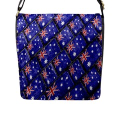 Australian Flag Urban Grunge Pattern Flap Messenger Bag (l)  by dflcprints