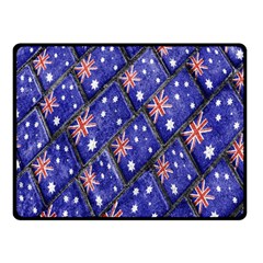 Australian Flag Urban Grunge Pattern Double Sided Fleece Blanket (small)  by dflcprints