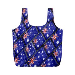 Australian Flag Urban Grunge Pattern Full Print Recycle Bags (m)  by dflcprints