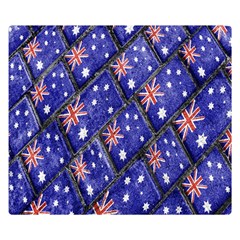 Australian Flag Urban Grunge Pattern Double Sided Flano Blanket (small)  by dflcprints