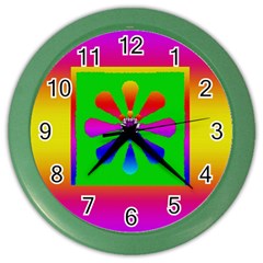 Flower Mosaic Color Wall Clocks by pepitasart