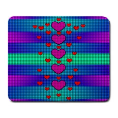 Hearts Weave Large Mousepads by pepitasart