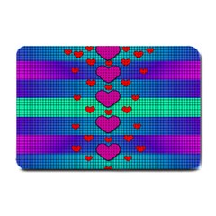 Hearts Weave Small Doormat  by pepitasart