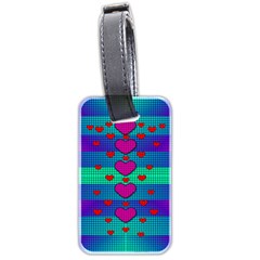 Hearts Weave Luggage Tags (two Sides) by pepitasart