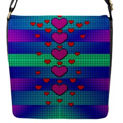 Hearts Weave Flap Messenger Bag (s) by pepitasart