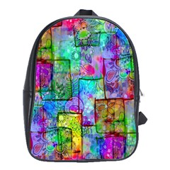 Rainbow Floral Doodle School Bags(large)  by KirstenStar