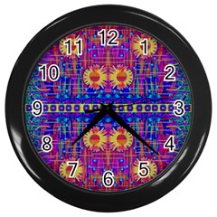 Festive Decorative Moonshine Wall Clocks (black) by pepitasart