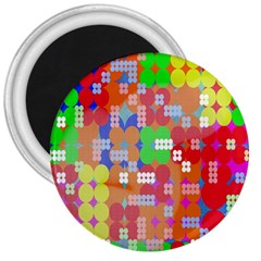 Abstract Polka Dot Pattern 3  Magnets by Nexatart