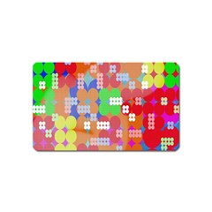 Abstract Polka Dot Pattern Magnet (name Card) by Nexatart