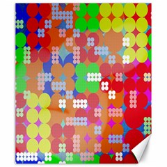 Abstract Polka Dot Pattern Canvas 20  X 24   by Nexatart