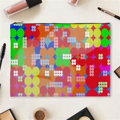 Abstract Polka Dot Pattern Cosmetic Bag (xl) by Nexatart