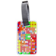 Abstract Polka Dot Pattern Luggage Tags (one Side)  by Nexatart