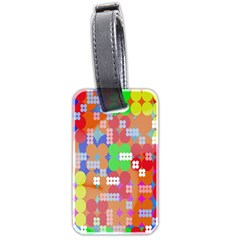 Abstract Polka Dot Pattern Luggage Tags (two Sides) by Nexatart