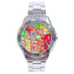 Abstract Polka Dot Pattern Stainless Steel Analogue Watch by Nexatart