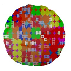 Abstract Polka Dot Pattern Large 18  Premium Flano Round Cushions by Nexatart