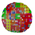 Abstract Polka Dot Pattern Large 18  Premium Flano Round Cushions Front