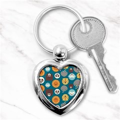 Animal Pattern Key Chains (heart)  by Nexatart