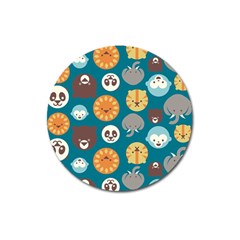 Animal Pattern Magnet 3  (round) by Nexatart