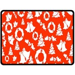 Backdrop Background Card Christmas Double Sided Fleece Blanket (Large)  80 x60  Blanket Front