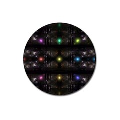 Abstract Sphere Box Space Hyper Magnet 3  (round) by Nexatart