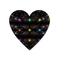 Abstract Sphere Box Space Hyper Heart Magnet by Nexatart