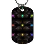 Abstract Sphere Box Space Hyper Dog Tag (Two Sides) Back