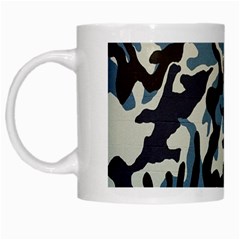 Blue Water Camouflage White Mugs by Nexatart