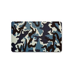 Blue Water Camouflage Magnet (name Card) by Nexatart