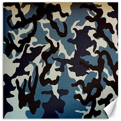 Blue Water Camouflage Canvas 16  X 16   by Nexatart