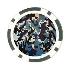 Blue Water Camouflage Poker Chip Card Guard by Nexatart