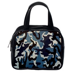 Blue Water Camouflage Classic Handbags (one Side) by Nexatart