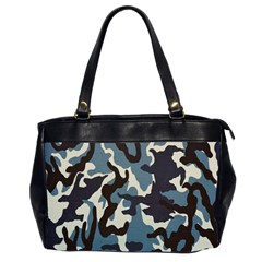 Blue Water Camouflage Office Handbags (2 Sides)  by Nexatart