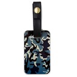 Blue Water Camouflage Luggage Tags (One Side)  Front