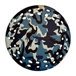 Blue Water Camouflage Ornament (Round Filigree) Front