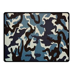 Blue Water Camouflage Double Sided Fleece Blanket (small)  by Nexatart