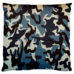 Blue Water Camouflage Standard Flano Cushion Case (two Sides)