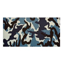 Blue Water Camouflage Satin Shawl by Nexatart