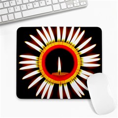 Candle Ring Flower Blossom Bloom Large Mousepads by Nexatart