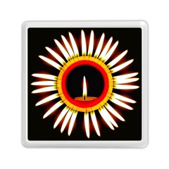 Candle Ring Flower Blossom Bloom Memory Card Reader (square)  by Nexatart