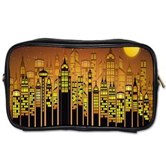 Buildings Skyscrapers City Toiletries Bags by Nexatart