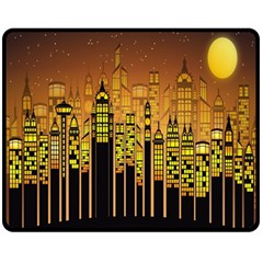 Buildings Skyscrapers City Fleece Blanket (medium)  by Nexatart