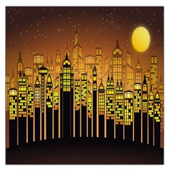 Buildings Skyscrapers City Large Satin Scarf (square)