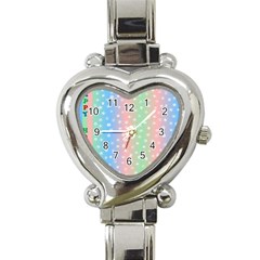 Christmas Happy Holidays Snowflakes Heart Italian Charm Watch by Nexatart