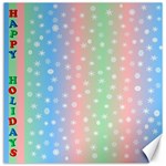 Christmas Happy Holidays Snowflakes Canvas 12  x 12   11.4 x11.56  Canvas - 1