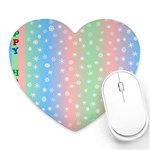 Christmas Happy Holidays Snowflakes Heart Mousepads Front