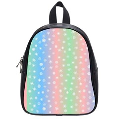 Christmas Happy Holidays Snowflakes School Bags (small)  by Nexatart