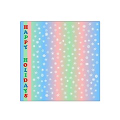 Christmas Happy Holidays Snowflakes Satin Bandana Scarf